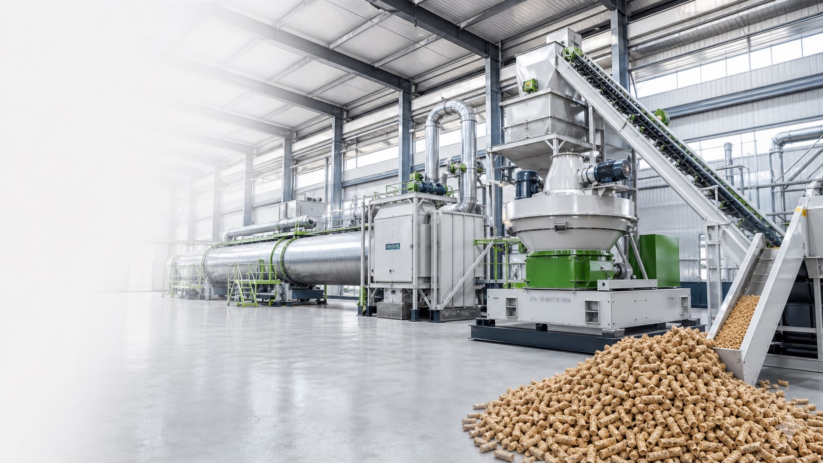 Complete biomass pellet production line equipment