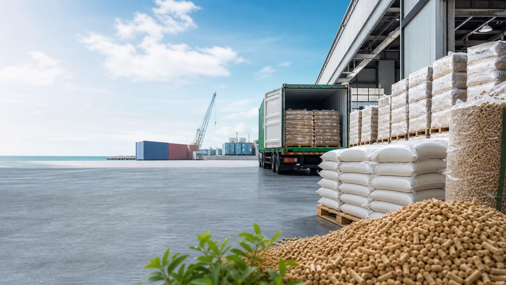 Global supply of biomass pellets and biomass products
