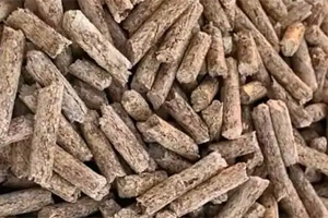 Finished wood pellets for boiler fuel