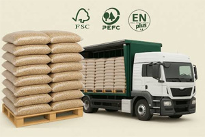 Logistics handling for biomass pellet supply