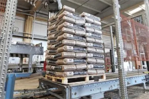 Market display of biomass pellet products